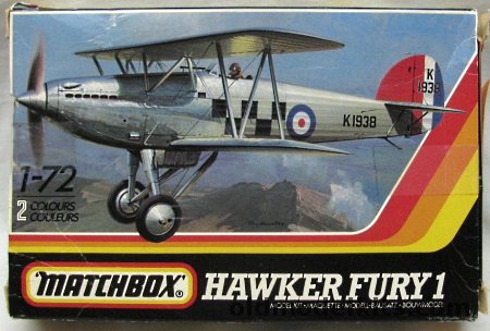 Matchbox 1/72 Hawker Fury I - RAF or Yugoslav, PK-1 plastic model kit